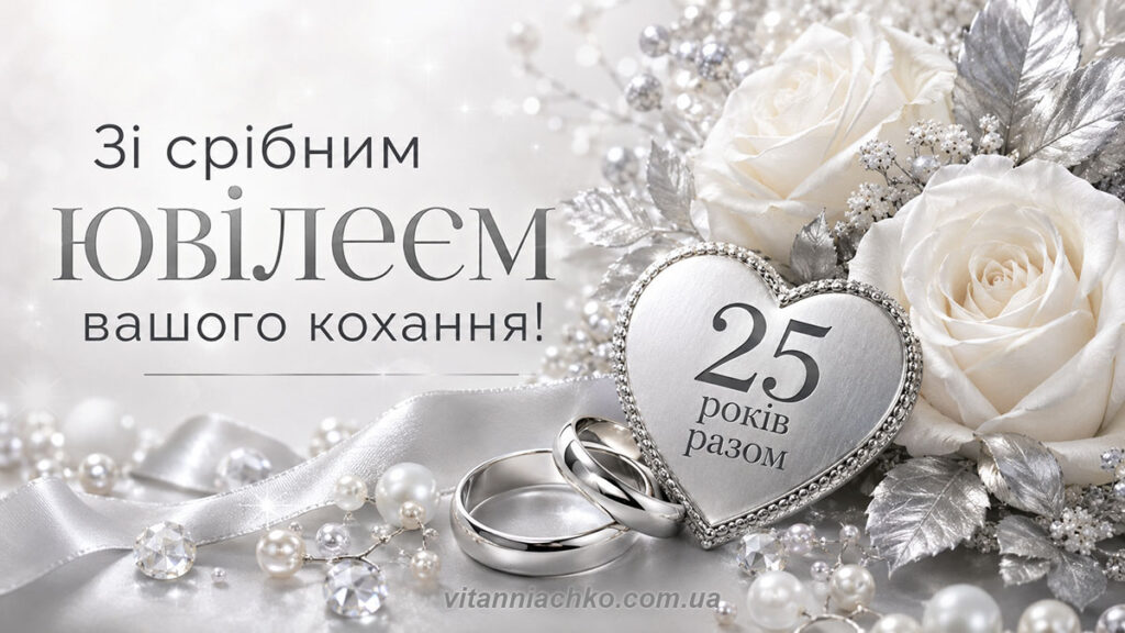 Зі срібним ювілеєм вашого кохання! 25 років разом